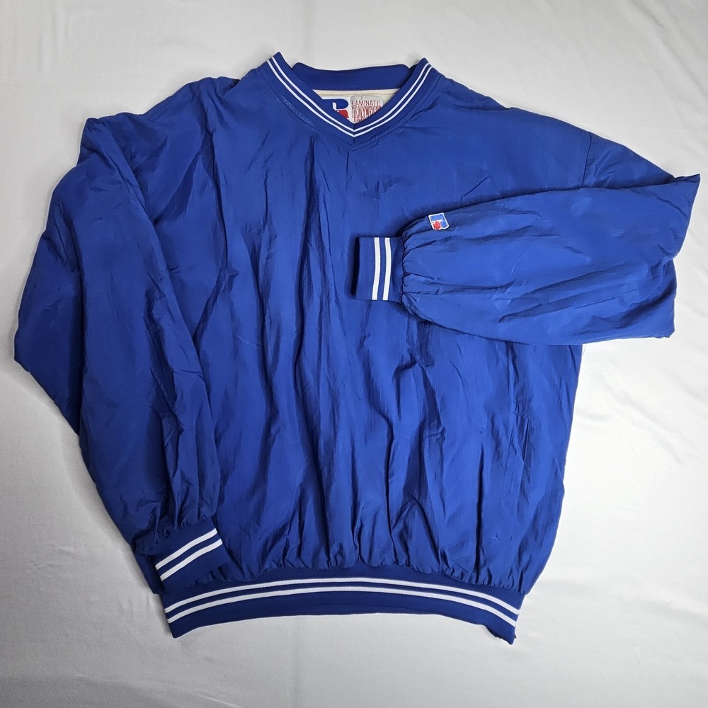 Vintage Russell Athletic Windbreaker Jacket Mens Extra Large 90s V-Neck Pullover